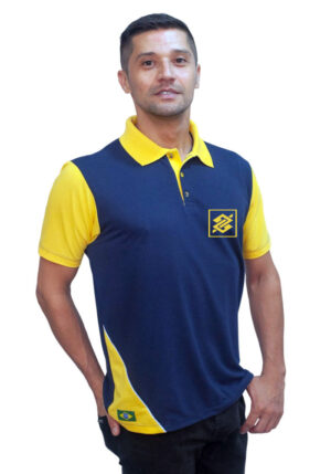 pólo malha pique com recorte